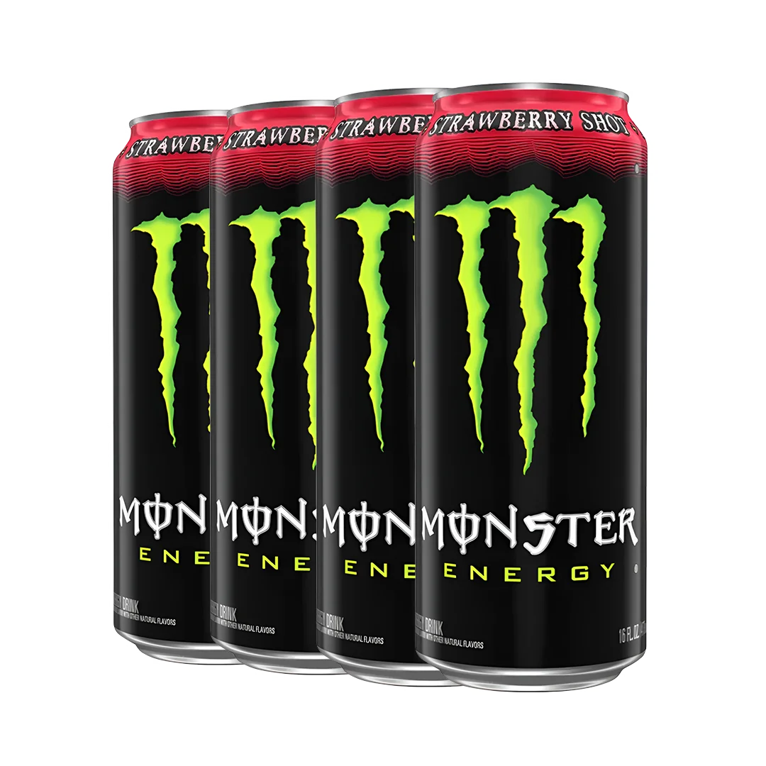 Monster strawberry shot 4 stk